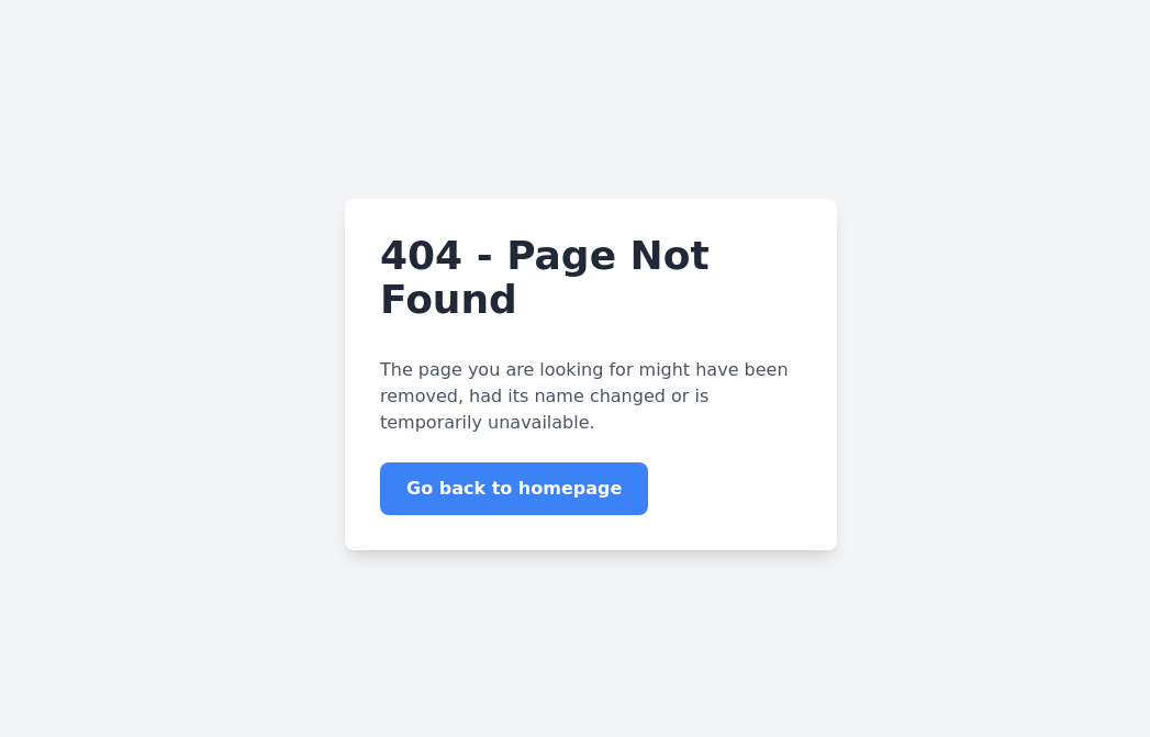 404 Error card