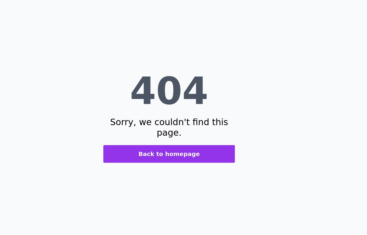 File Not Found Tailwind CSS Example