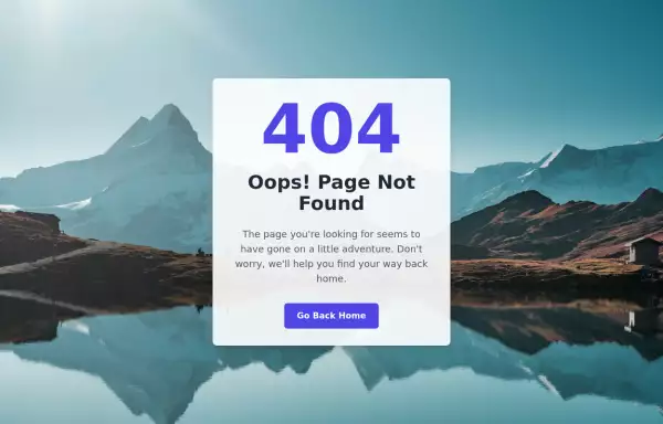 Beautiful 404 page 