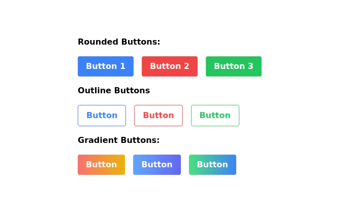 Buttons variations - Tailwind CSS Example