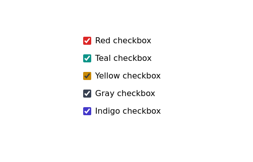 Colored checkboxes