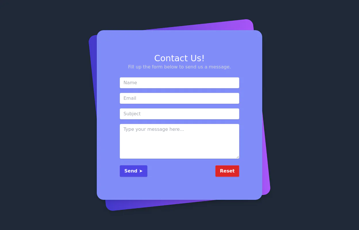 Contact us page template