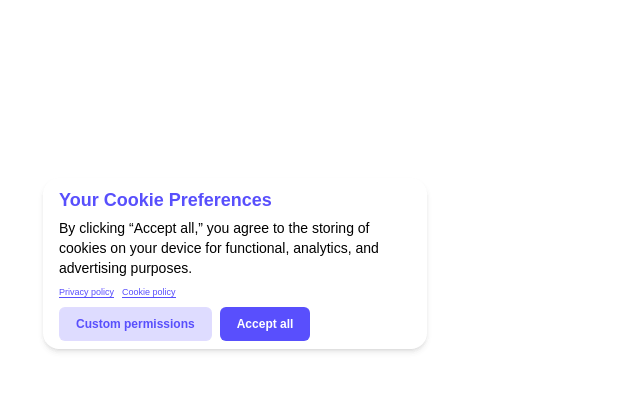 Cookie Preferences Banner