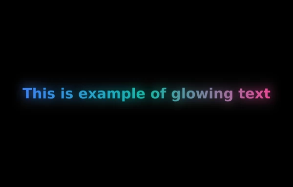 Glowing text