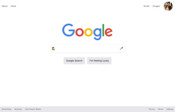 Google.com search page clone