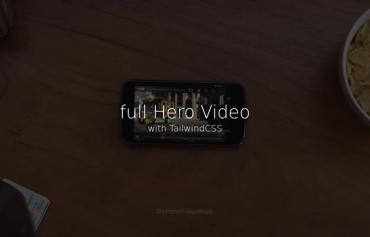 Hero with video background