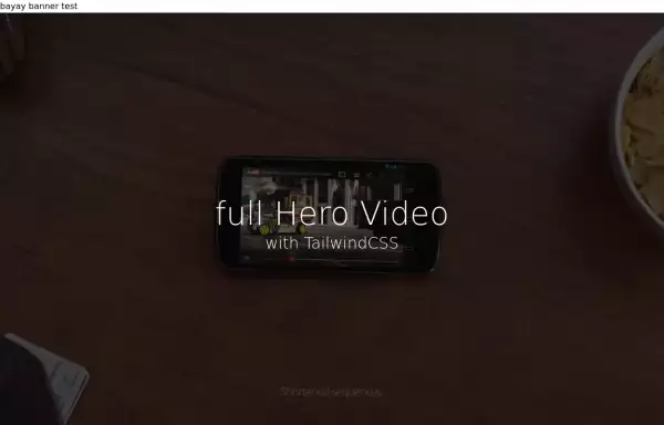 Home banner video background