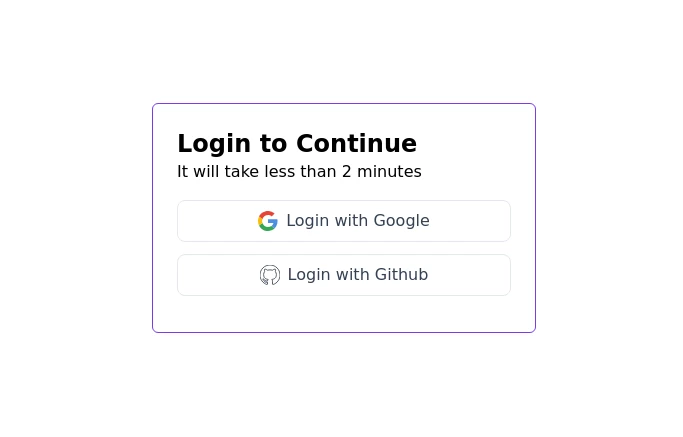 Login with social media buttons