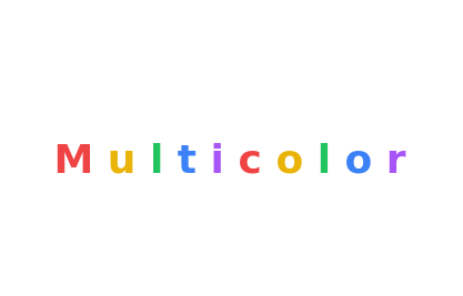 Multicolor heading