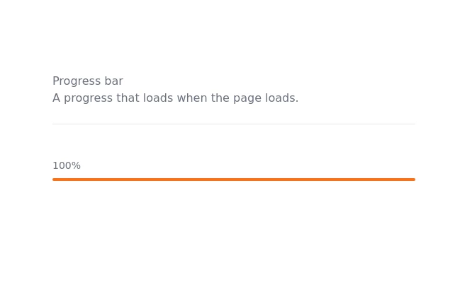 progress-bar with Tailwind CSS and Alpinejs
