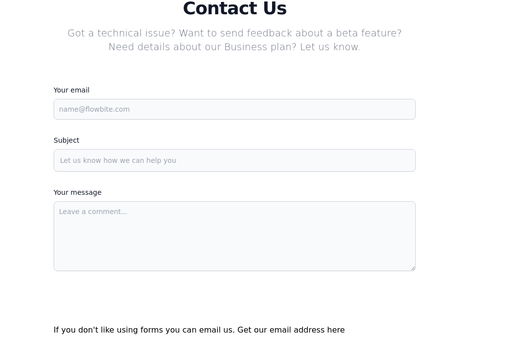 Responsive contact us section