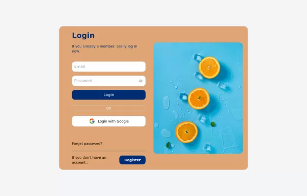 Responsive login form with image