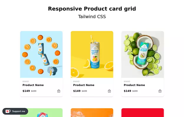 Responsive products grid