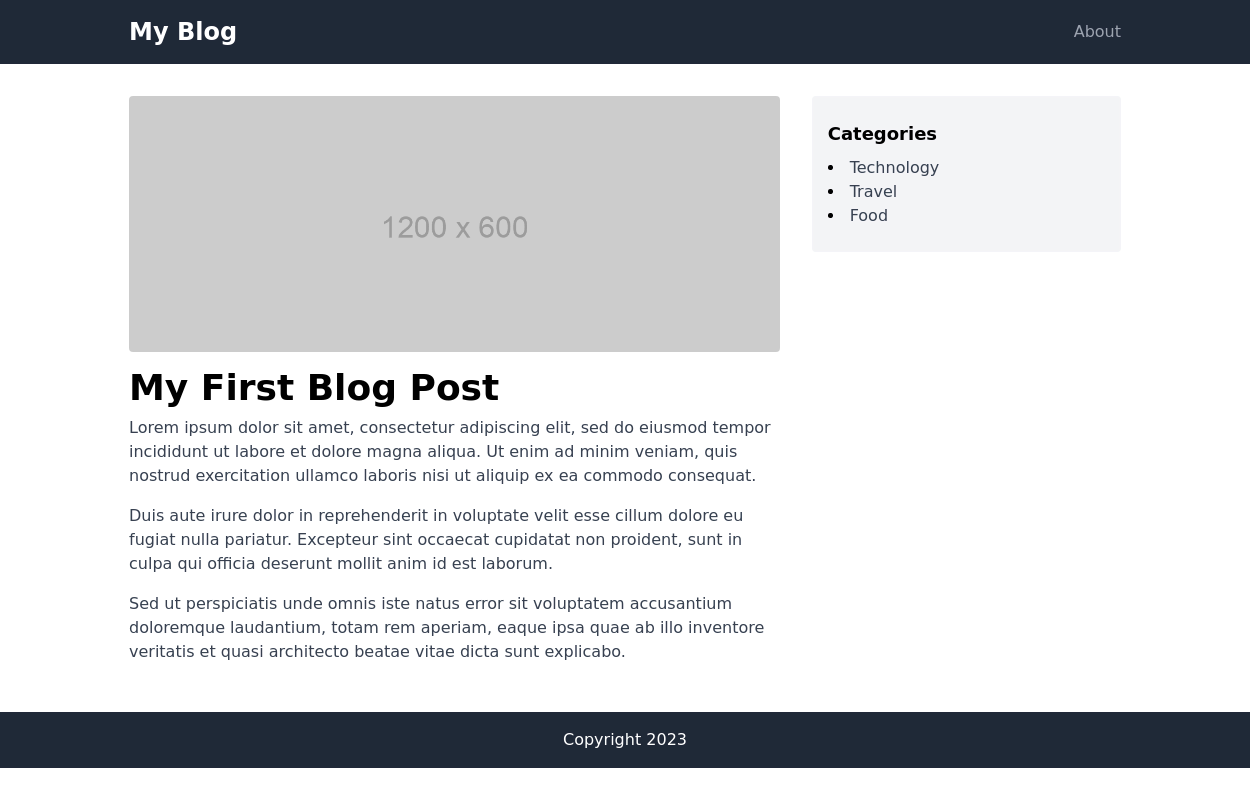 Simple blog layout