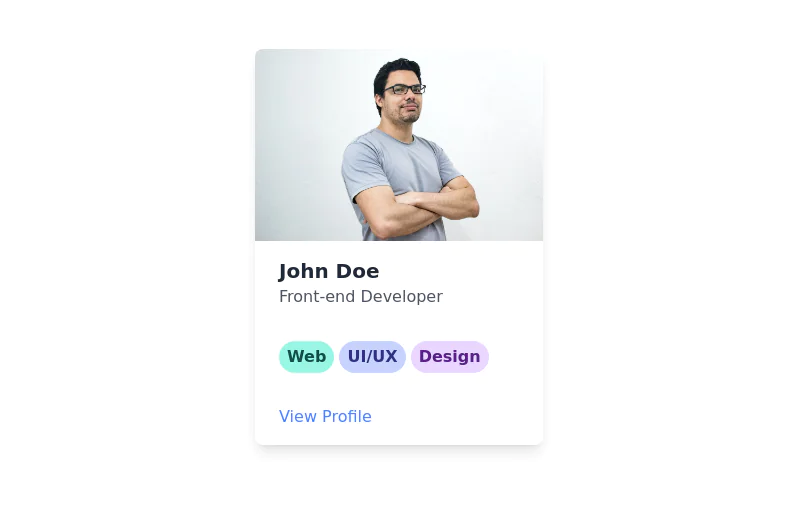 Stylish profile card with a hover effect
