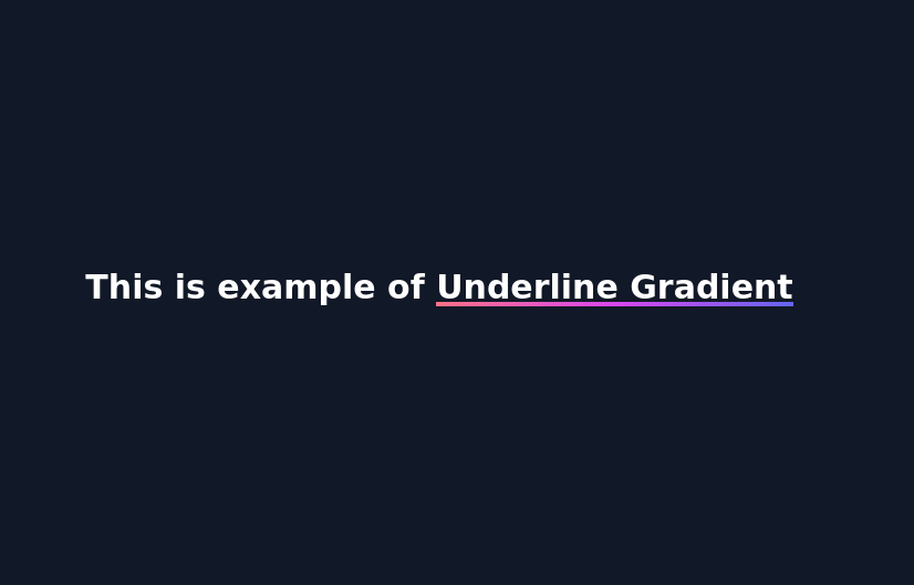 Underline Gradient