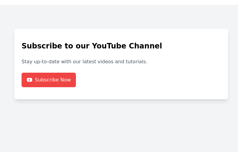 YouTube subscription section