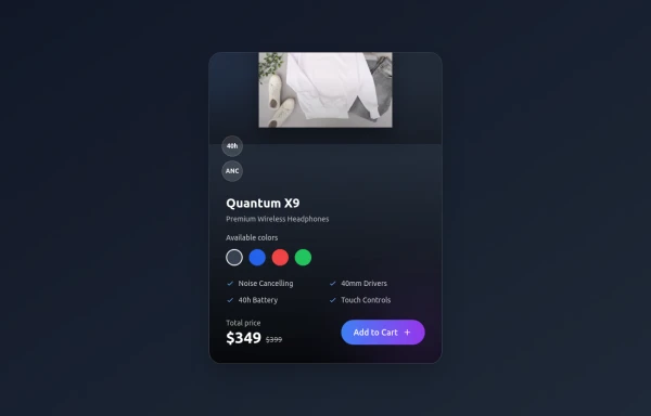 3D Amazing Product Card