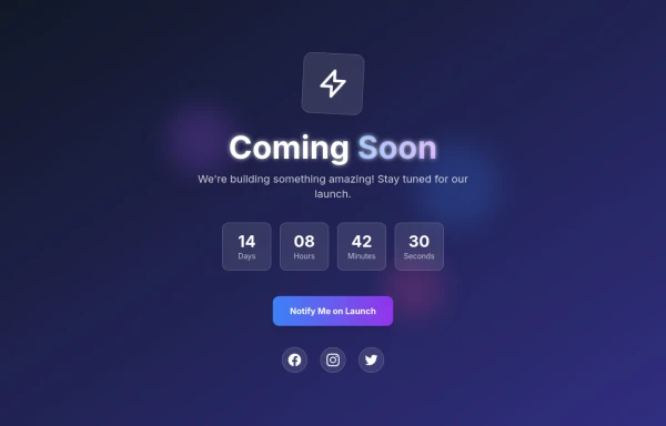 3D Coming Soon Page