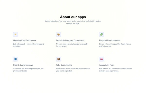 About our apps UI Components