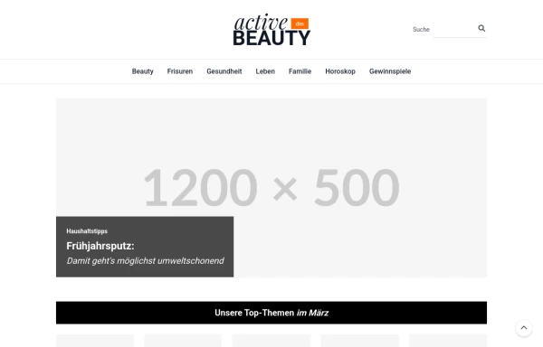 Active Beauty Main Page