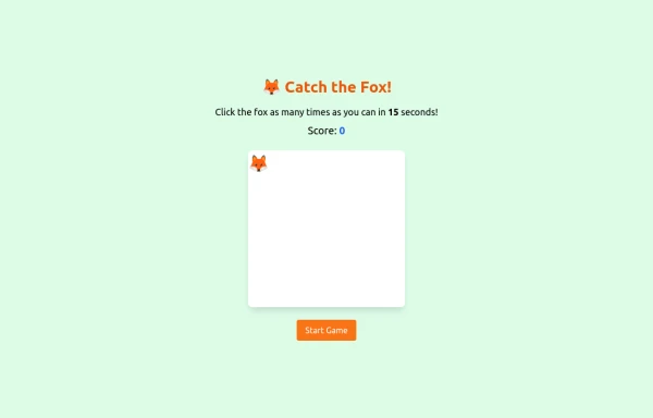 an  off line game of catching afox