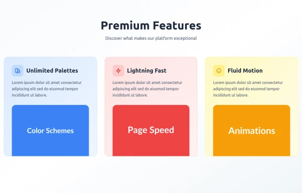 Animated Feature Grid Component with Tailwind CSS