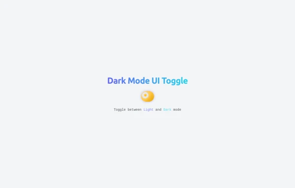 Animated Light/Dark Mode Toggle