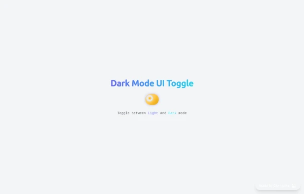Animated Light/Dark Mode Toggle