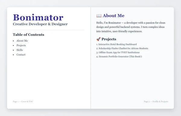 aportifolio book