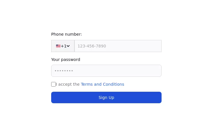 Authentication form