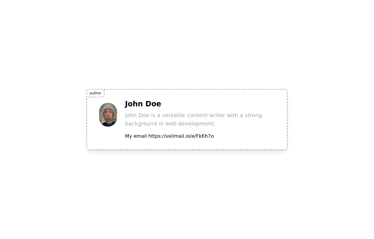 User Profile contact form