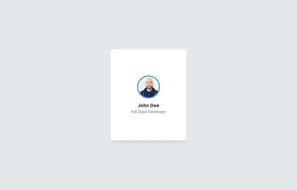 Auto-Flipping 3D Profile Card with Tailwind CSS