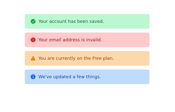 33+ Free Alert examples in Tailwind CSS
