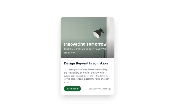 Beautiful and Responsive Card Component