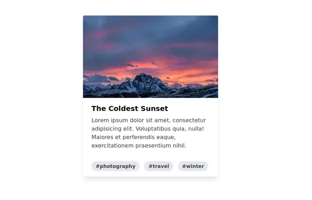 Beautiful card design with image