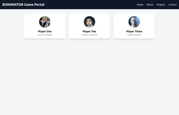 BONIMATOR Game Portal