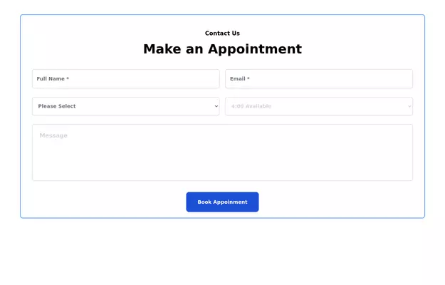 Book Appointment form