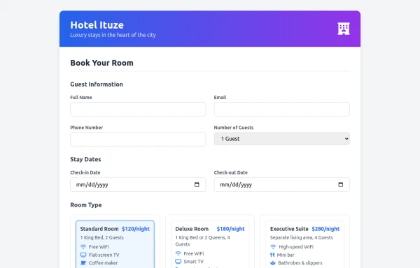 booking room or chamber