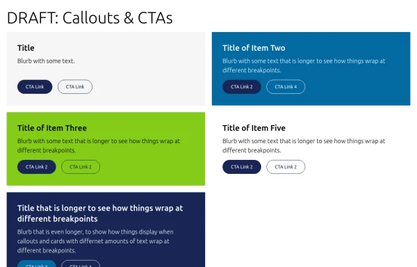 Callouts and CTAs