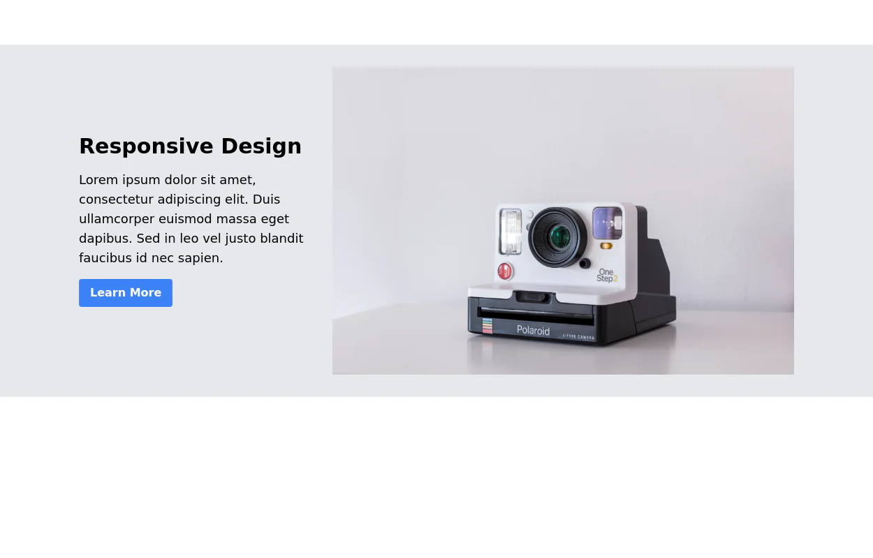 Call to action section with image