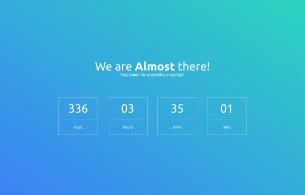 Caming Soon page design