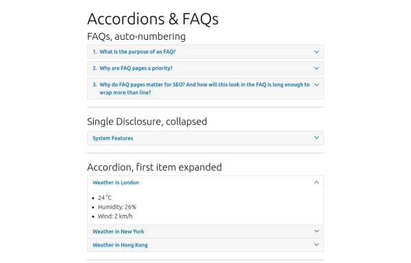 Accordions & FAQs with css chevrons: No javascript needed
