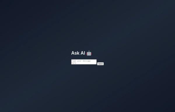 Clean AI Chat UI with Tailwind CSS – ChatGPT-Style Interface