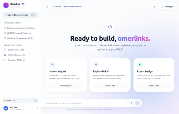 Clean Component Sharing Hub (Landing State)
