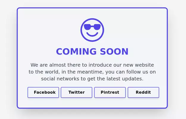 Coming Soon Page