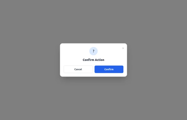 confirmation modal
