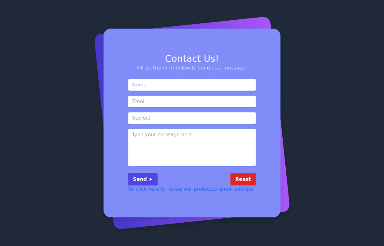 Contact us page template