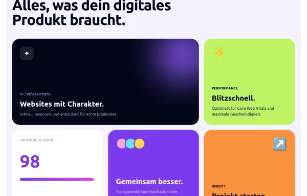 Creative Bento Grid – Modern Services Section
