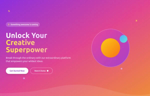 Creative Hero Section